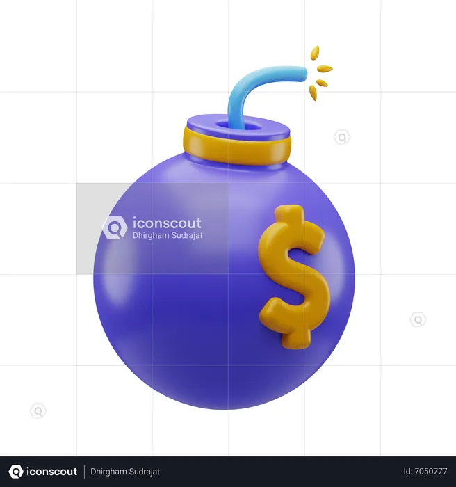 Dollarbombe  3D Icon