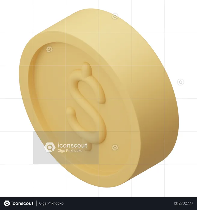 Dollarmünze  3D Illustration