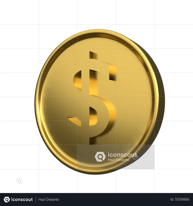 Dollarmünze  3D Icon