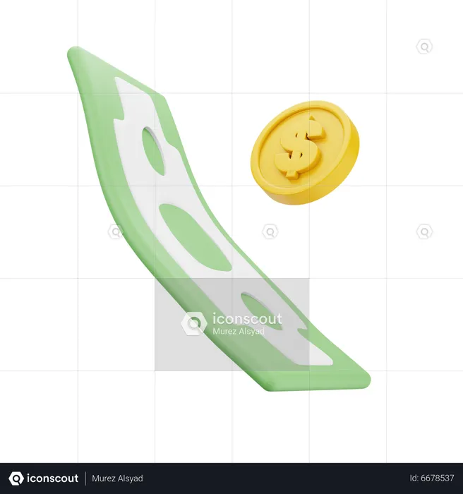 Dollarmünze  3D Icon