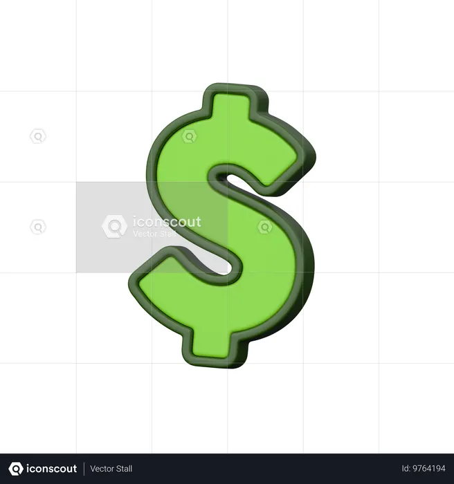 Für Online-Einkäufe ist die Währung Dollar verfügbar.  3D Icon