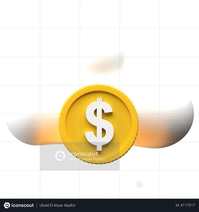 Dollarwolke  3D Icon
