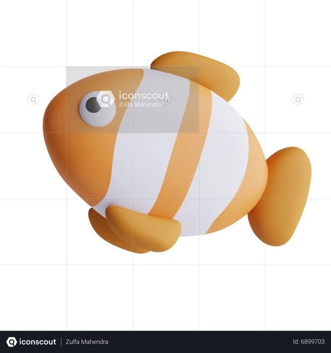 Puppenfisch  3D Icon