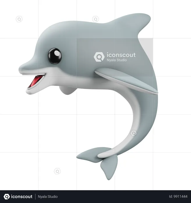 Dolphin Emoji  3D Icon