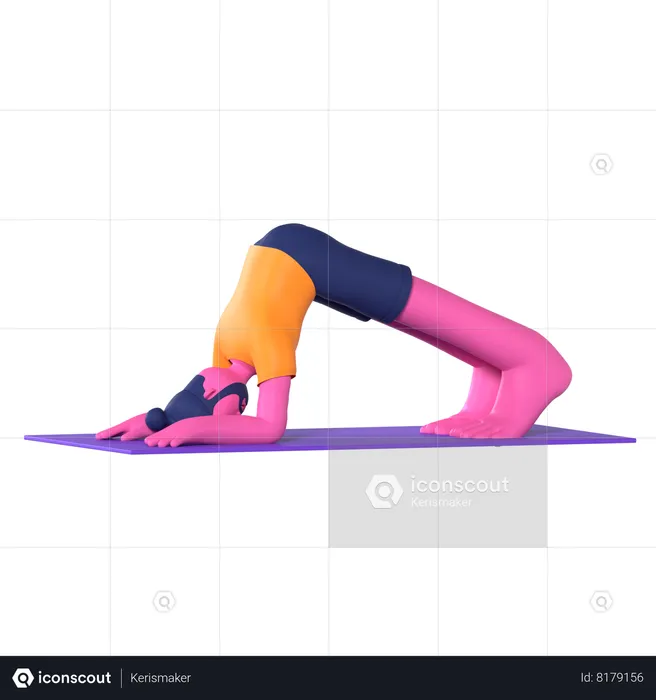Dolphin Pose  3D Icon