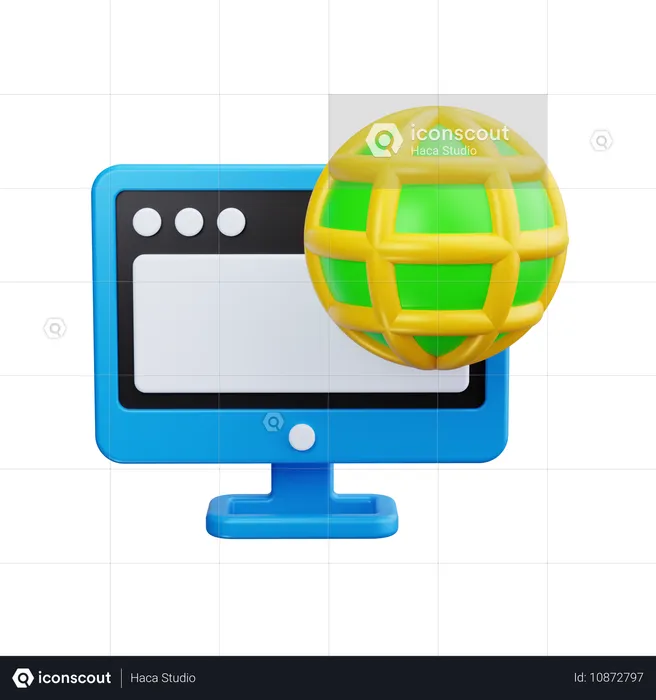 Domain  3D Icon