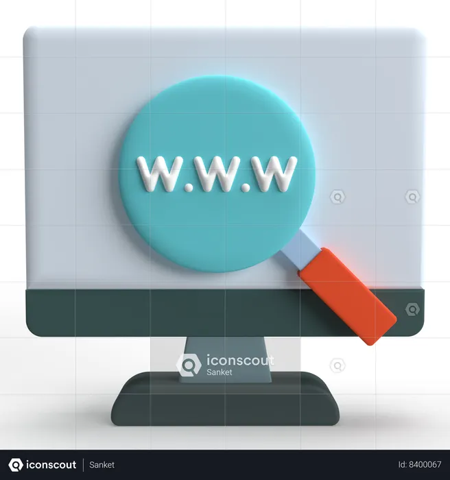 Domain Search  3D Icon