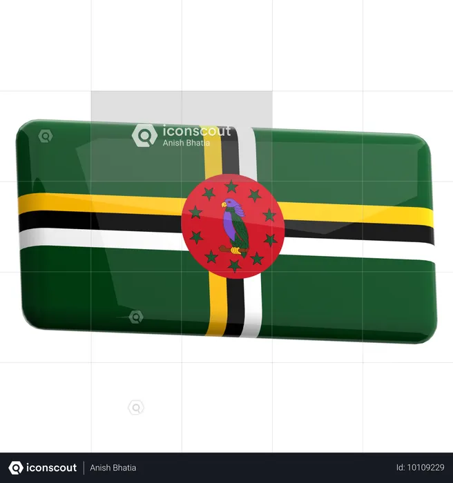 Dominica Flag 3D Icon