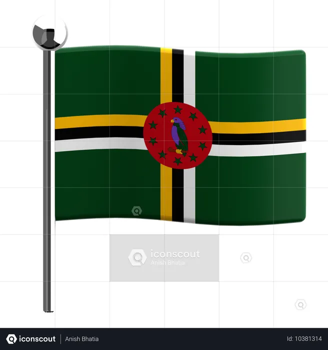 Dominica Flag 3D Icon