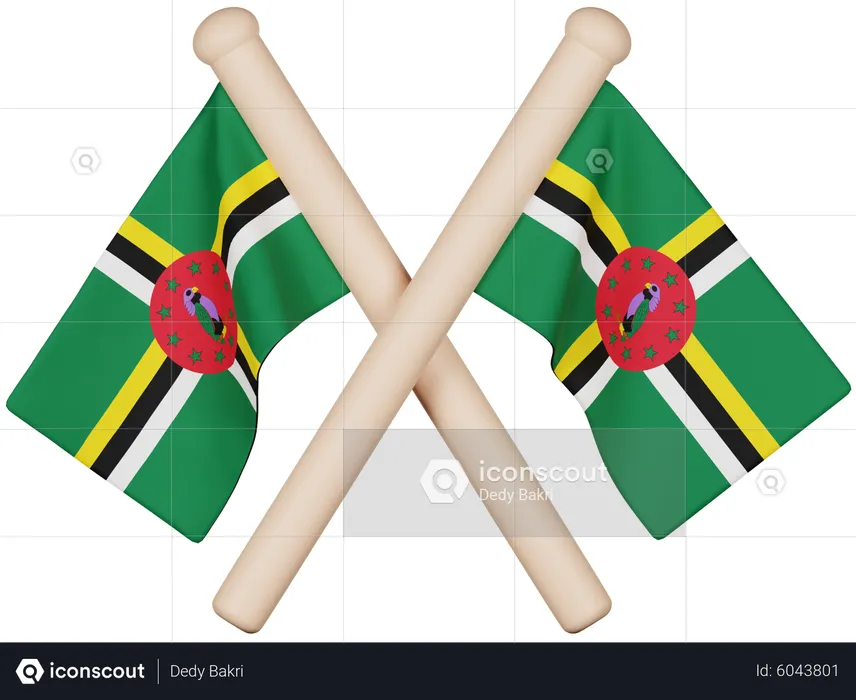 Dominica Flag Flag 3D Icon