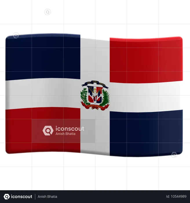 Dominican republic Flag 3D Icon