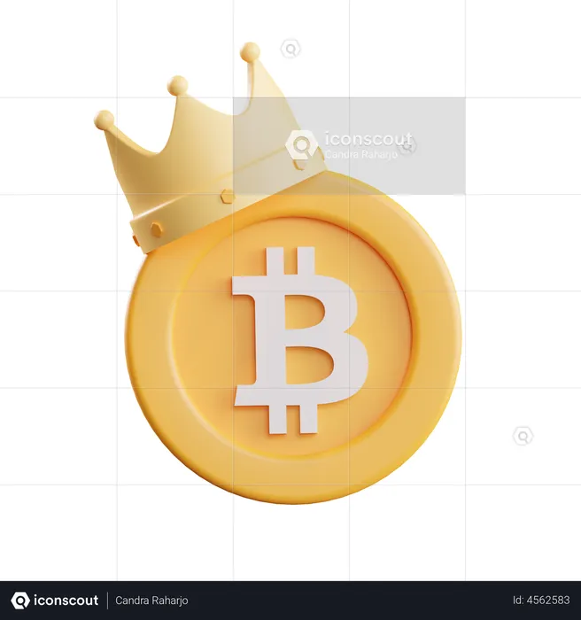 Dominio de bitcoin  3D Illustration