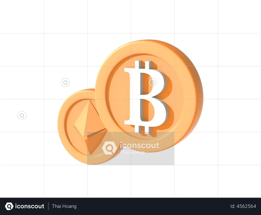 Domínio do bitcoin  3D Illustration