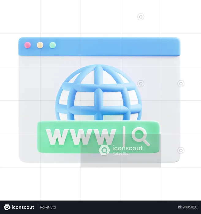 Domínio do site  3D Icon