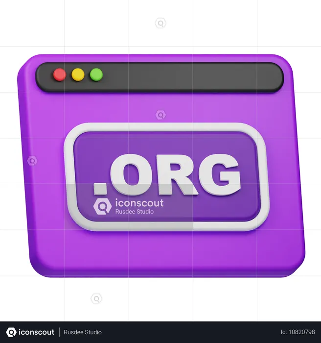 Dominio org  3D Icon