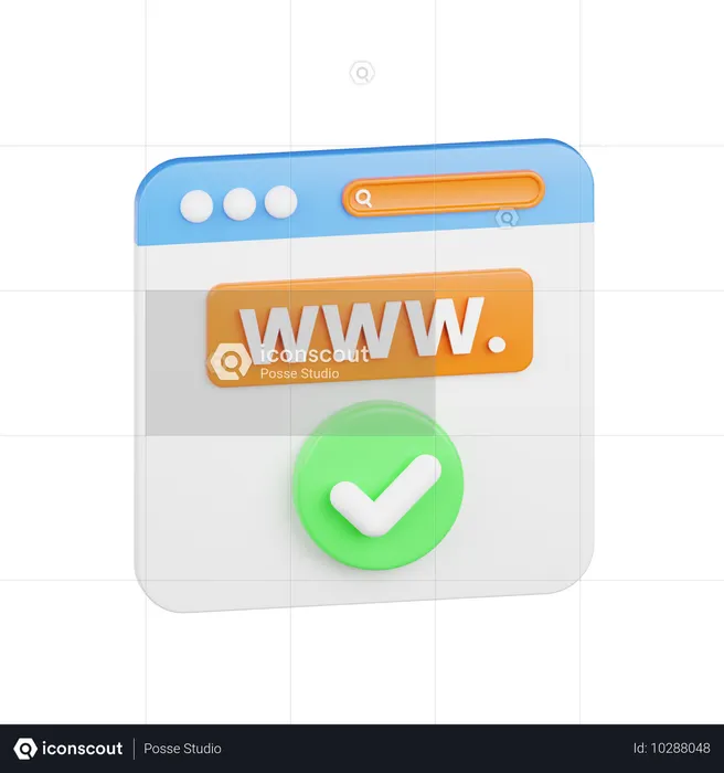 Dominio registrado  3D Icon