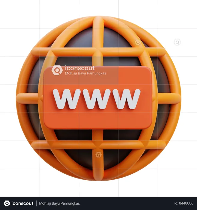 Dominio web  3D Icon