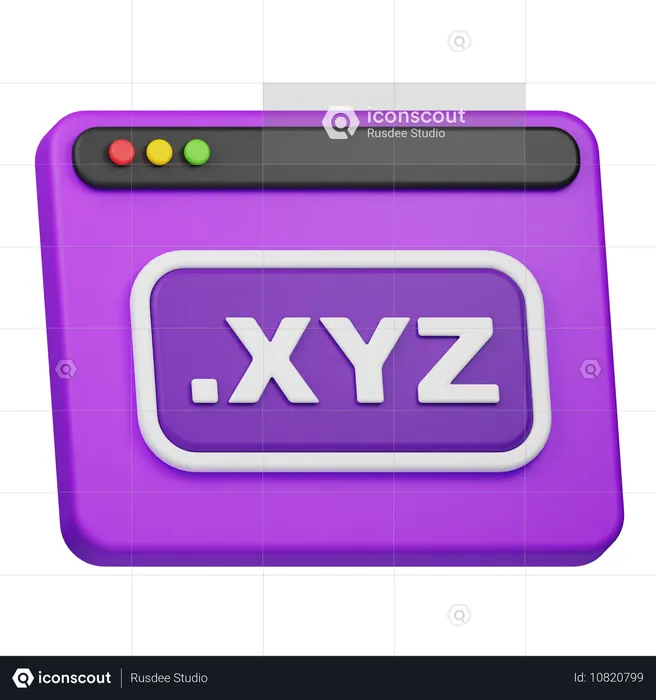 Domínio xyz  3D Icon