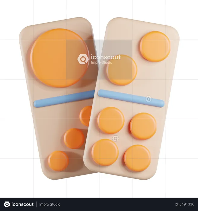 Domino  3D Icon