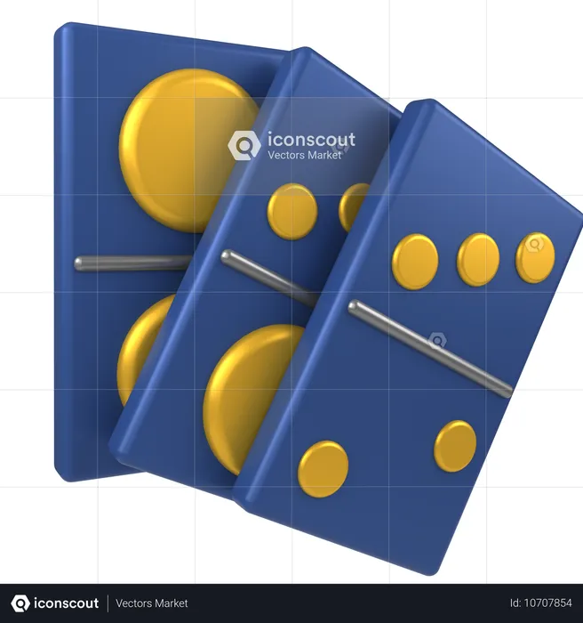 Domino Cards  3D Icon