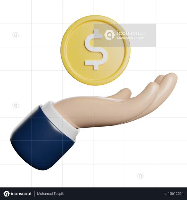 Don de soutien financier  3D Icon