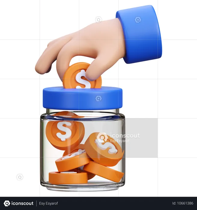 Donación de dinero  3D Icon