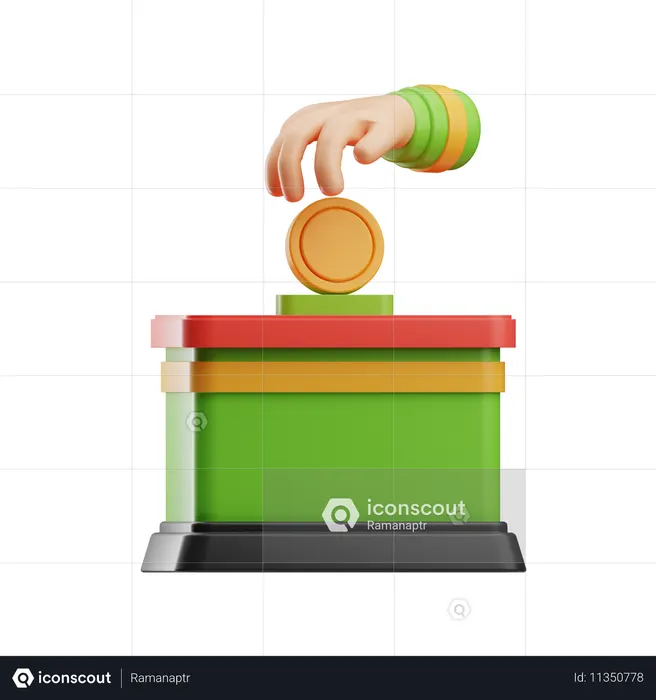 Donación de dinero  3D Icon