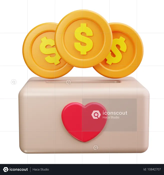Donación de dinero  3D Icon