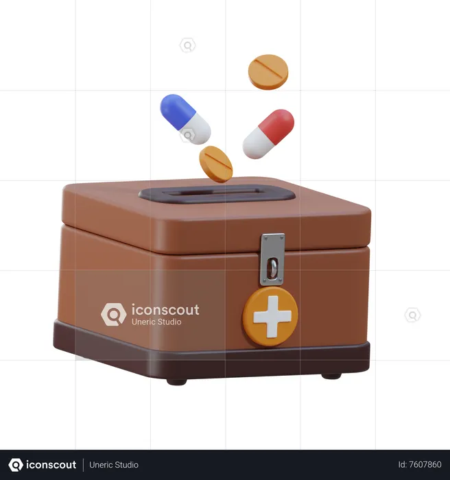 Donación de medicamentos  3D Icon