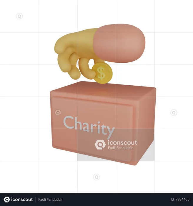 Donación de monedas  3D Icon