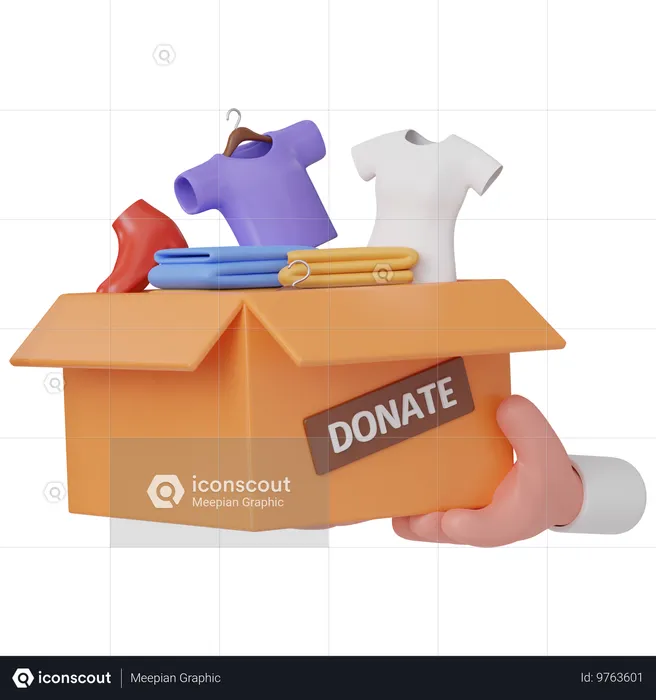 Donación de ropa  3D Icon