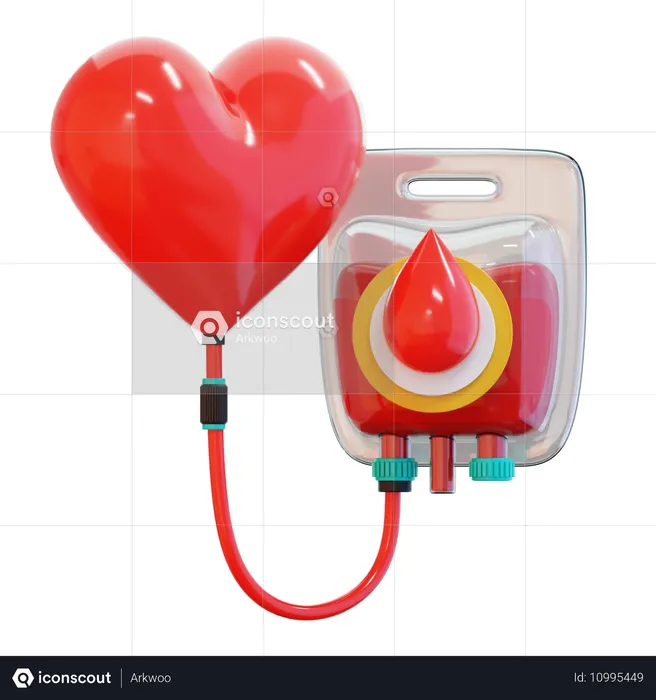 Donación de sangre  3D Icon