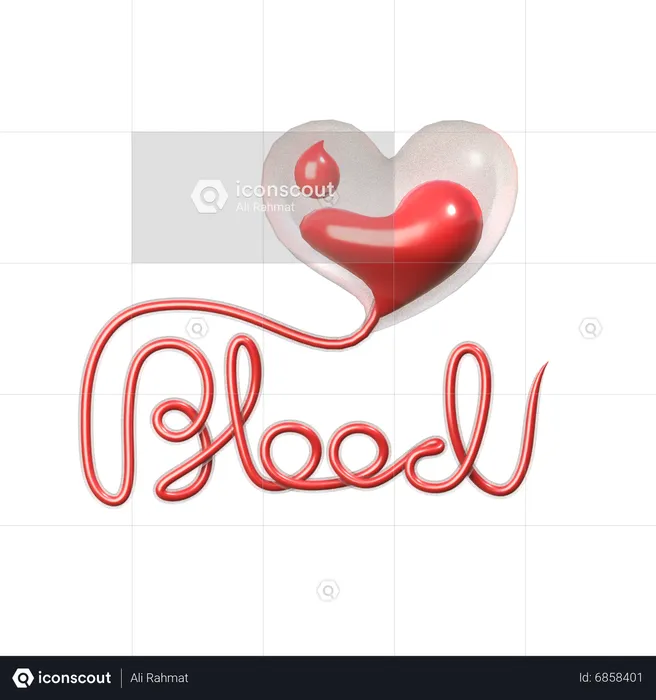 Donación de sangre  3D Icon