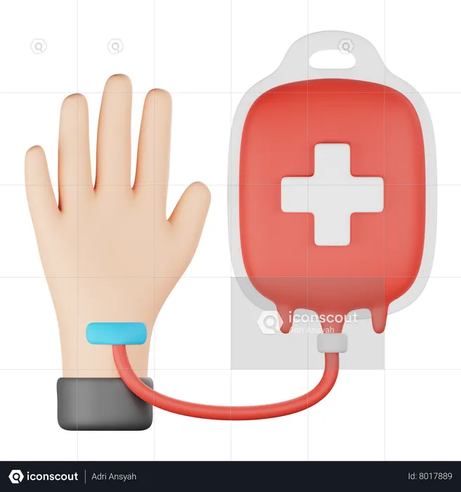 Donación de sangre  3D Icon