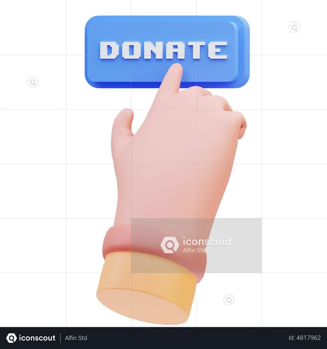 Donación en línea  3D Icon