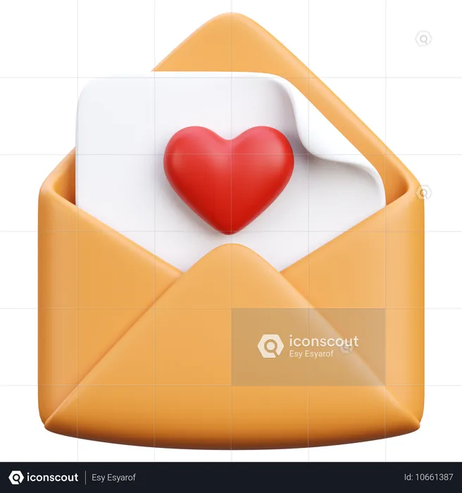 Correo de donación  3D Icon