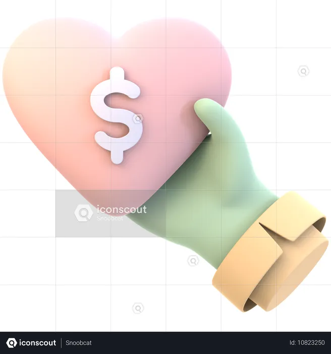 Donar corazon  3D Icon