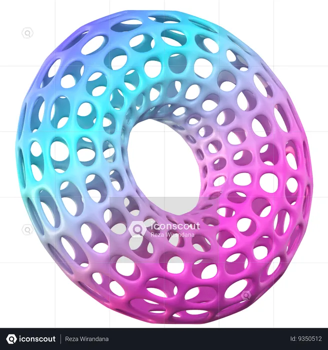 Donat Abstract Shapes  3D Icon