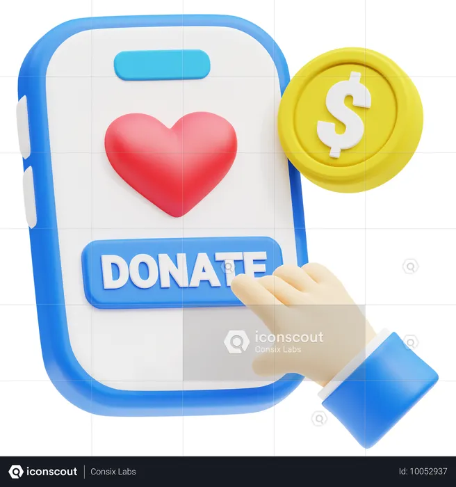 Donate By Phone  3D Icon