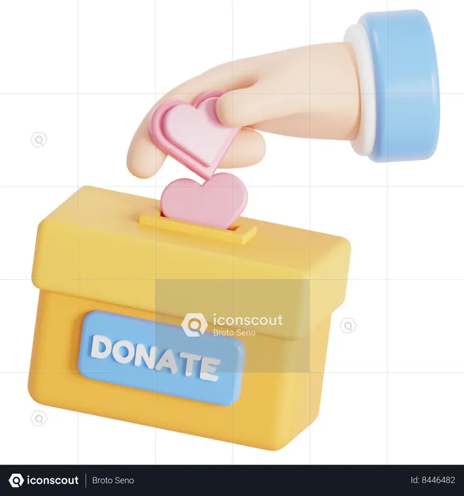 Donate love  3D Icon