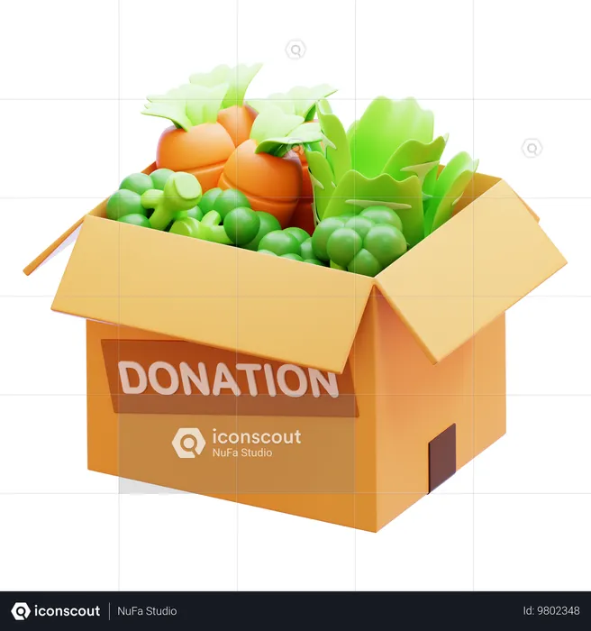 Donate Vegetables  3D Icon
