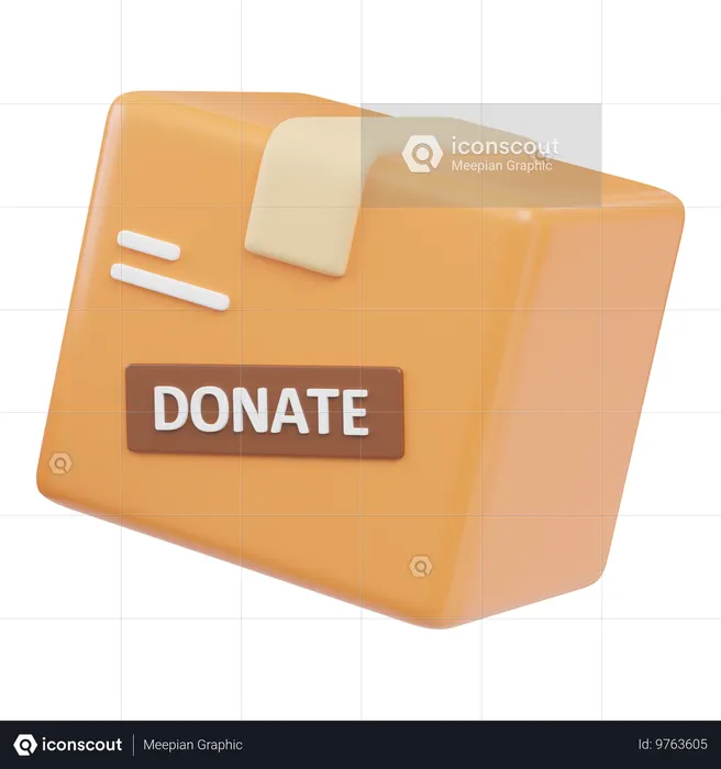 Donation Box  3D Icon