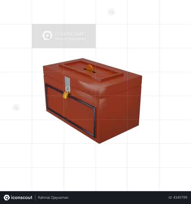 Donation Box  3D Illustration