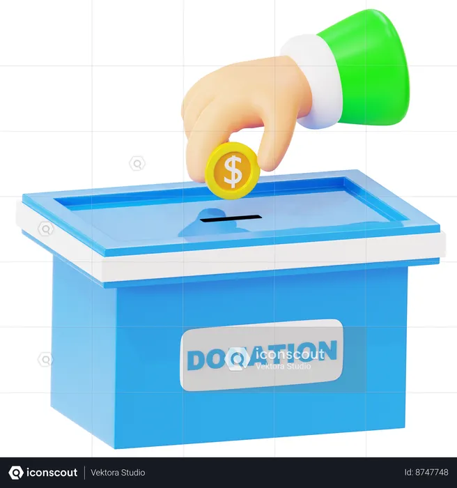 Donation Charity Box  3D Icon