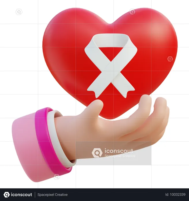 Donation Ribbon  3D Icon