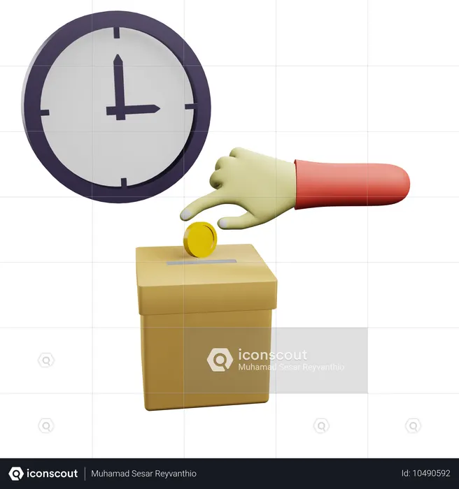 Donation Time  3D Icon