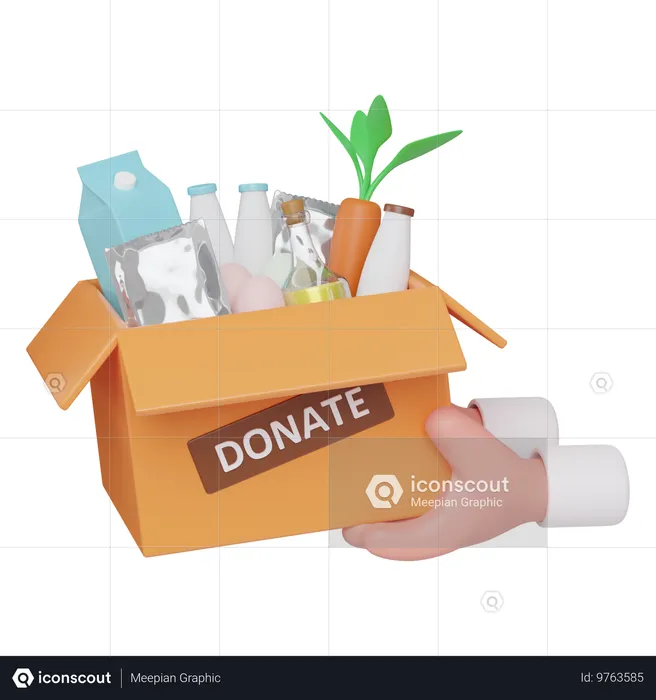 Donazione di cibo  3D Icon