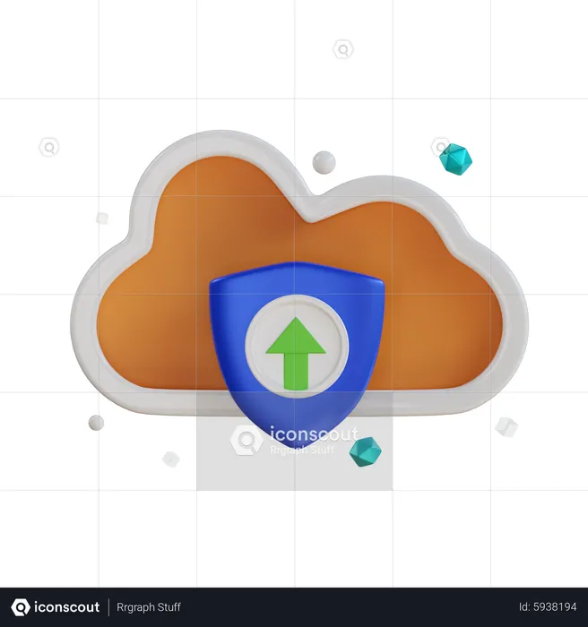 Données cloud  3D Icon