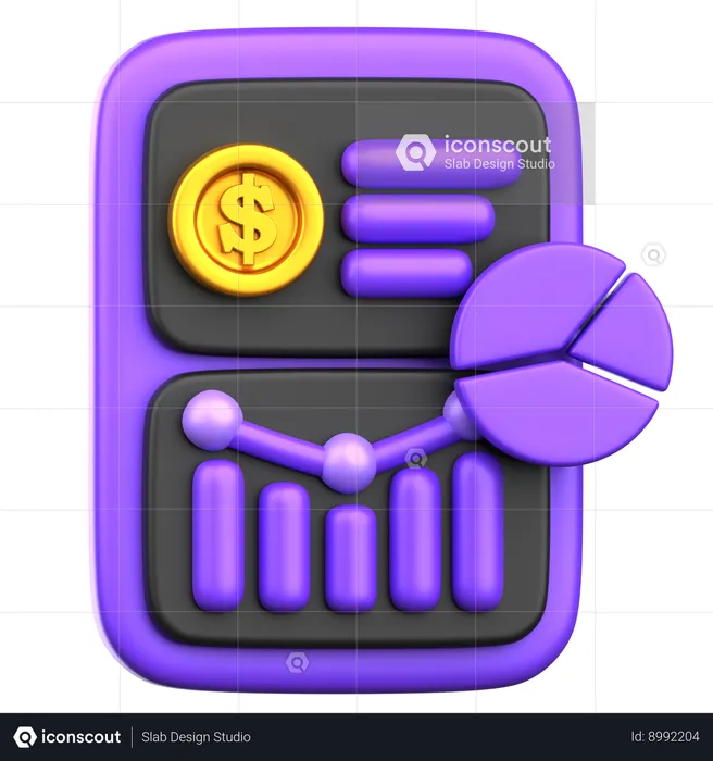 Données financières  3D Icon