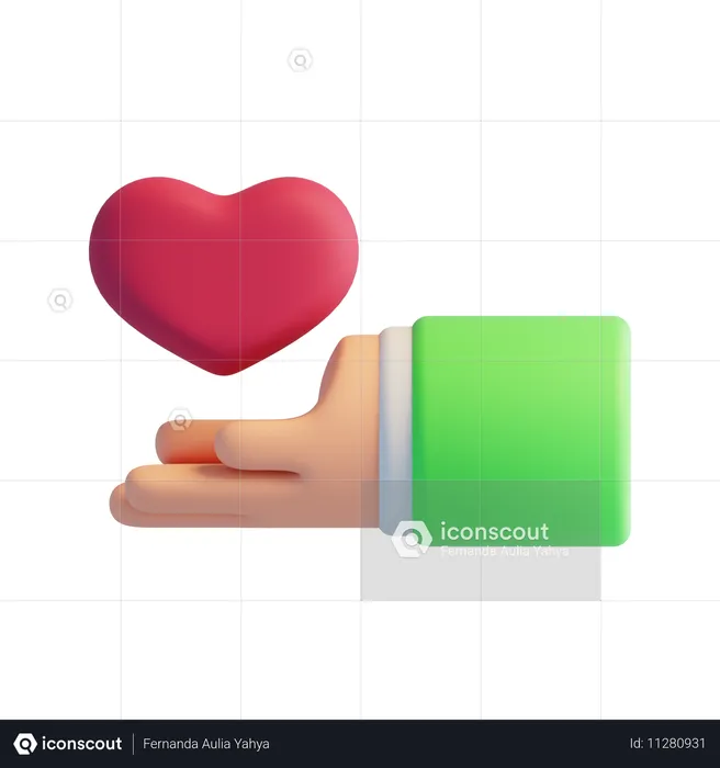 Donner de l'amour  3D Icon